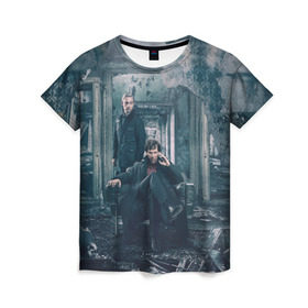 Женская футболка 3D с принтом Шерлок и Ватсон , 100% полиэфир ( синтетическое хлопкоподобное полотно) | прямой крой, круглый вырез горловины, длина до линии бедер | бенедикт кембербетч | ватсон | доктор ватсон | кино | сериалы | фильмы | шерлок | шерлок холмс
