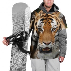 Накидка на куртку 3D с принтом Тигр , 100% полиэстер |  | дикая кошка | клыки | кошка | пасть | сафари | тигр | хищник