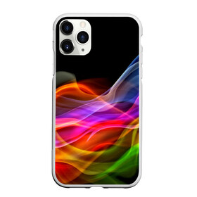 Чехол для iPhone 11 Pro Max матовый с принтом Цветной дым , Силикон |  | абстракция | волны | дым | узоры | форма | цвет