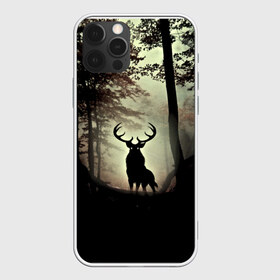 Чехол для iPhone 12 Pro Max с принтом Олень , Силикон |  | деревья | императорский красный олень | лес | олень | природа | рога