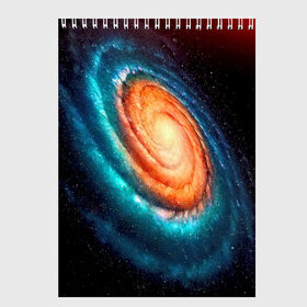 Скетчбук с принтом Вселенная , 100% бумага
 | 48 листов, плотность листов — 100 г/м2, плотность картонной обложки — 250 г/м2. Листы скреплены сверху удобной пружинной спиралью | space | star | галактика | звезды | космический | космос | созвездие