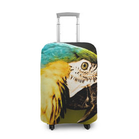 Чехол для чемодана 3D с принтом Попугай , 86% полиэфир, 14% спандекс | двустороннее нанесение принта, прорези для ручек и колес | двое | классный | клюв | красивый | крылья | попугай | попугайчик | птица | птичка | радужный