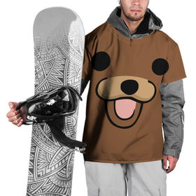 Накидка на куртку 3D с принтом Медведь , 100% полиэстер |  | Тематика изображения на принте: интернет | клевый | медведь | мем | мишка | мишки | прикол | прикольный | смешной | шутка