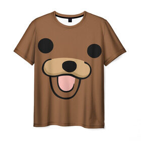 Мужская футболка 3D с принтом Медведь , 100% полиэфир | прямой крой, круглый вырез горловины, длина до линии бедер | интернет | клевый | медведь | мем | мишка | мишки | прикол | прикольный | смешной | шутка