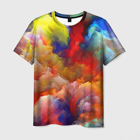 Мужская футболка 3D с принтом Цвета , 100% полиэфир | прямой крой, круглый вырез горловины, длина до линии бедер | art | beatles | psychedelic | tie dye | абстракция | арт | битлз | геометрия | звезды | космос | краски | психо | психоделический | текстуры | хиппи | цвета