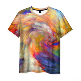 Мужская футболка 3D с принтом Волны , 100% полиэфир | прямой крой, круглый вырез горловины, длина до линии бедер | art | beatles | psychedelic | tie dye | абстракция | арт | битлз | геометрия | звезды | космос | краски | психо | психоделический | текстуры | хиппи | цвета