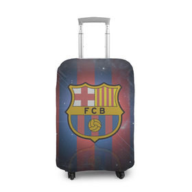 Чехол для чемодана 3D с принтом Я фанат fc Barcelona! , 86% полиэфир, 14% спандекс | двустороннее нанесение принта, прорези для ручек и колес | Тематика изображения на принте: barcelona | fc | барса | барселона | футбол