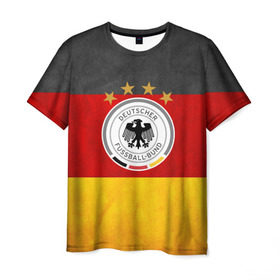 Мужская футболка 3D с принтом Сборная Германии , 100% полиэфир | прямой крой, круглый вырез горловины, длина до линии бедер | germany | германия | футбольная форма