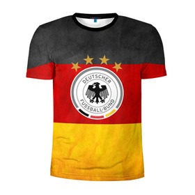 Мужская футболка 3D спортивная с принтом Сборная Германии , 100% полиэстер с улучшенными характеристиками | приталенный силуэт, круглая горловина, широкие плечи, сужается к линии бедра | germany | германия | футбольная форма