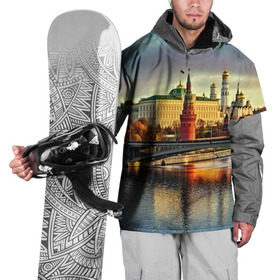 Накидка на куртку 3D с принтом Москва река , 100% полиэстер |  | Тематика изображения на принте: kremlin | moscow | russia | город | кремль | москва | ночь | огни | река