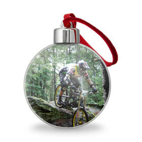 Ёлочный шар с принтом Велоспорт гонка , Пластик | Диаметр: 77 мм | велик | велосипед | гонка | горы | деревья | железный конь | колесо | лес | лисапед | природа | ровер | спорт | спортсмен | стальной конь | тандем | трицикл | шлем