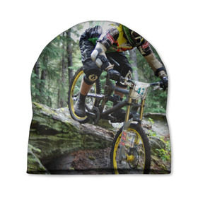 Шапка 3D с принтом Велоспорт гонка , 100% полиэстер | универсальный размер, печать по всей поверхности изделия | Тематика изображения на принте: велик | велосипед | гонка | горы | деревья | железный конь | колесо | лес | лисапед | природа | ровер | спорт | спортсмен | стальной конь | тандем | трицикл | шлем