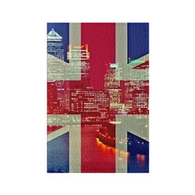 Обложка для паспорта матовая кожа с принтом Лондон , натуральная матовая кожа | размер 19,3 х 13,7 см; прозрачные пластиковые крепления | Тематика изображения на принте: англия | великобритания | город | лондон | река | столица