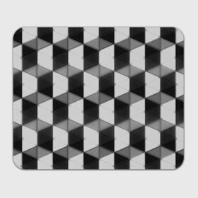 Коврик прямоугольный с принтом Серые треугольники , натуральный каучук | размер 230 х 185 мм; запечатка лицевой стороны | Тематика изображения на принте: cell | паттерн | трапеции | ячейка