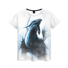 Женская футболка 3D с принтом Dragon , 100% полиэфир ( синтетическое хлопкоподобное полотно) | прямой крой, круглый вырез горловины, длина до линии бедер | fantasy | дракон | змей | миф | фэнтези
