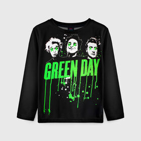 Детский лонгслив 3D с принтом Green Day 4 , 100% полиэстер | длинные рукава, круглый вырез горловины, полуприлегающий силуэт
 | Тематика изображения на принте: american idiot | green day | грин дей | грин дэй