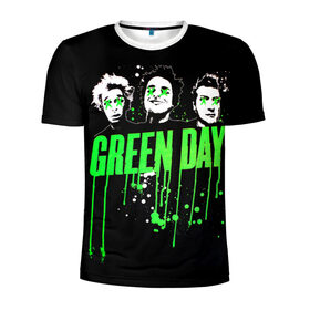 Мужская футболка 3D спортивная с принтом Green Day 4 , 100% полиэстер с улучшенными характеристиками | приталенный силуэт, круглая горловина, широкие плечи, сужается к линии бедра | american idiot | green day | грин дей | грин дэй