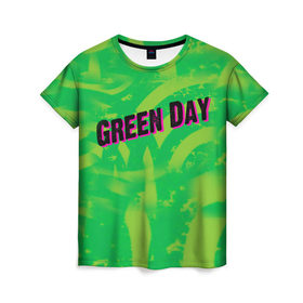 Женская футболка 3D с принтом Green Day 1 , 100% полиэфир ( синтетическое хлопкоподобное полотно) | прямой крой, круглый вырез горловины, длина до линии бедер | american idiot | green day | грин дей | грин дэй