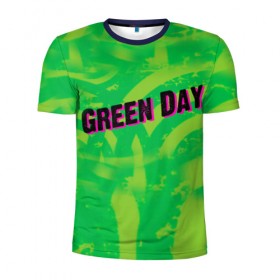 Мужская футболка 3D спортивная с принтом Green Day 1 , 100% полиэстер с улучшенными характеристиками | приталенный силуэт, круглая горловина, широкие плечи, сужается к линии бедра | american idiot | green day | грин дей | грин дэй