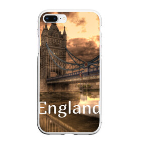 Чехол для iPhone 7Plus/8 Plus матовый с принтом England (Англия) , Силикон | Область печати: задняя сторона чехла, без боковых панелей | england | london | англия | британия | великобритания | владычица морей | вода | город | гостеприимный | дождей | клевый | красивый | лилия | лондон | мост | на темзе | окна | пасмурно | прикольный | река