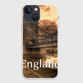 Чехол для iPhone 13 mini с принтом England (Англия) ,  |  | england | london | англия | британия | великобритания | владычица морей | вода | город | гостеприимный | дождей | клевый | красивый | лилия | лондон | мост | на темзе | окна | пасмурно | прикольный | река