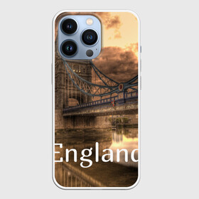 Чехол для iPhone 13 Pro с принтом England (Англия) ,  |  | england | london | англия | британия | великобритания | владычица морей | вода | город | гостеприимный | дождей | клевый | красивый | лилия | лондон | мост | на темзе | окна | пасмурно | прикольный | река