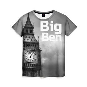 Женская футболка 3D с принтом Big Ben , 100% полиэфир ( синтетическое хлопкоподобное полотно) | прямой крой, круглый вырез горловины, длина до линии бедер | england | london | англия | биг бен | лондон