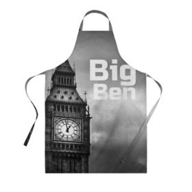 Фартук 3D с принтом Big Ben , 100% полиэстер | общий размер — 65 х 85 см, ширина нагрудника — 26 см, горловина — 53 см, длина завязок — 54 см, общий обхват в поясе — 173 см. Принт на завязках и на горловине наносится с двух сторон, на основной части фартука — только с внешней стороны | england | london | англия | биг бен | лондон