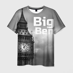 Мужская футболка 3D с принтом Big Ben , 100% полиэфир | прямой крой, круглый вырез горловины, длина до линии бедер | england | london | англия | биг бен | лондон