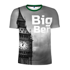 Мужская футболка 3D спортивная с принтом Big Ben , 100% полиэстер с улучшенными характеристиками | приталенный силуэт, круглая горловина, широкие плечи, сужается к линии бедра | Тематика изображения на принте: england | london | англия | биг бен | лондон