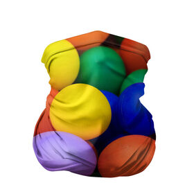 Бандана-труба 3D с принтом Цветные шарики , 100% полиэстер, ткань с особыми свойствами — Activecool | плотность 150‒180 г/м2; хорошо тянется, но сохраняет форму | 