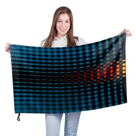 Флаг 3D с принтом focal spot , 100% полиэстер | плотность ткани — 95 г/м2, размер — 67 х 109 см. Принт наносится с одной стороны | dot | pattern | point | абстракция | точки | узоры