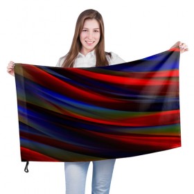 Флаг 3D с принтом Абстрактные линии , 100% полиэстер | плотность ткани — 95 г/м2, размер — 67 х 109 см. Принт наносится с одной стороны | абстракция | полосы
