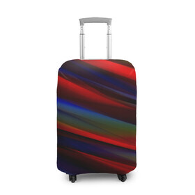 Чехол для чемодана 3D с принтом Абстрактные линии , 86% полиэфир, 14% спандекс | двустороннее нанесение принта, прорези для ручек и колес | абстракция | полосы