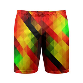 Мужские шорты 3D спортивные с принтом block color ,  |  | Тематика изображения на принте: 
