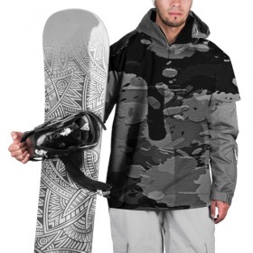 Накидка на куртку 3D с принтом Black&Gray , 100% полиэстер |  | Тематика изображения на принте: 