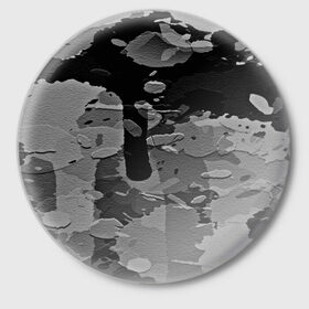 Значок с принтом Black&Gray ,  металл | круглая форма, металлическая застежка в виде булавки | Тематика изображения на принте: 