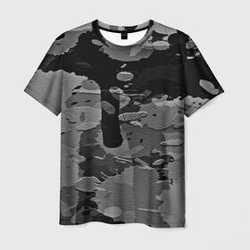 Мужская футболка 3D с принтом Black&Gray , 100% полиэфир | прямой крой, круглый вырез горловины, длина до линии бедер | 
