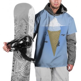 Накидка на куртку 3D с принтом Мороженое , 100% полиэстер |  | Тематика изображения на принте: food | ice cream | вкусно | еда | мороженое