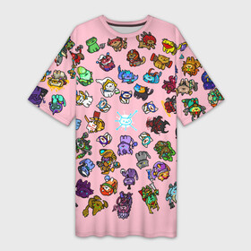 Платье-футболка 3D с принтом Герои доты стали котятами ,  |  | cs | csgo | dota | dota 2 | аниме | герои доты | детям | дота | дота2 | животные | каваи | киски | кот | котята | кошки | няшные | пудж | рикки | розовое