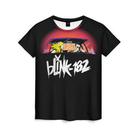 Женская футболка 3D с принтом Blink-182 , 100% полиэфир ( синтетическое хлопкоподобное полотно) | прямой крой, круглый вырез горловины, длина до линии бедер | blink | california | pop | punk | rock | группа | калифорния | панк | рок