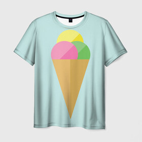 Мужская футболка 3D с принтом POP , 100% полиэфир | прямой крой, круглый вырез горловины, длина до линии бедер | Тематика изображения на принте: food | ice cream | love | вкусно | еда | мороженое