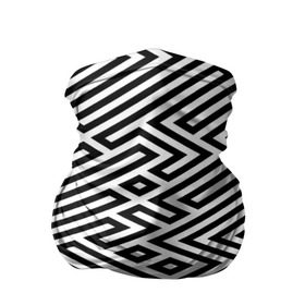 Бандана-труба 3D с принтом optical illusion , 100% полиэстер, ткань с особыми свойствами — Activecool | плотность 150‒180 г/м2; хорошо тянется, но сохраняет форму | геометрия | оптическая иллюзия | черно белый