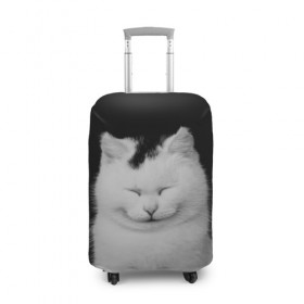 Чехол для чемодана 3D с принтом Smile , 86% полиэфир, 14% спандекс | двустороннее нанесение принта, прорези для ручек и колес | cat | kitty | животные | киса | кот | котенок | котэ | кошка