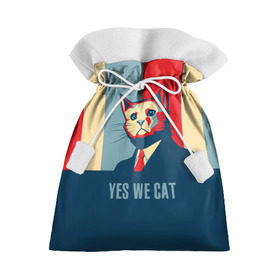 Подарочный 3D мешок с принтом Yes we CAT , 100% полиэстер | Размер: 29*39 см | cat | kitty | животные | киса | кот | котенок | котэ | кошка