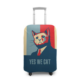 Чехол для чемодана 3D с принтом Yes we CAT , 86% полиэфир, 14% спандекс | двустороннее нанесение принта, прорези для ручек и колес | cat | kitty | животные | киса | кот | котенок | котэ | кошка