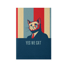 Обложка для паспорта матовая кожа с принтом Yes we CAT , натуральная матовая кожа | размер 19,3 х 13,7 см; прозрачные пластиковые крепления | cat | kitty | животные | киса | кот | котенок | котэ | кошка