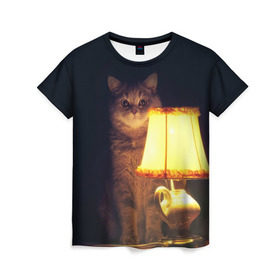 Женская футболка 3D с принтом Истории , 100% полиэфир ( синтетическое хлопкоподобное полотно) | прямой крой, круглый вырез горловины, длина до линии бедер | cat | kitty | животные | киса | кот | котенок | котэ | кошка