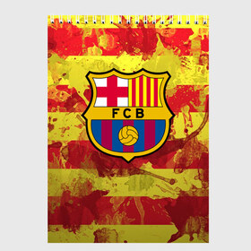 Скетчбук с принтом Барселона №1! , 100% бумага
 | 48 листов, плотность листов — 100 г/м2, плотность картонной обложки — 250 г/м2. Листы скреплены сверху удобной пружинной спиралью | barcelona | fc | fcb | барселона | испания | футбольный клуб