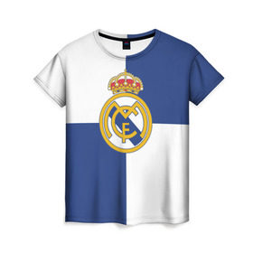 Женская футболка 3D с принтом Real Madrid №1! , 100% полиэфир ( синтетическое хлопкоподобное полотно) | прямой крой, круглый вырез горловины, длина до линии бедер | fc | fcb | lfp | real madrid | болельщикам | испания | испанская премьер лига | испанский | мадрид | реал | реал мадрид | футбольный клуб